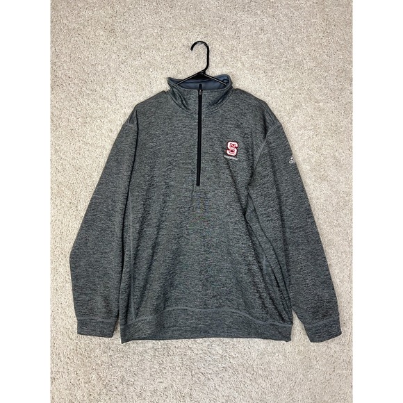 NC State Wolfpack Basketball Half Zip Pullover Mens XL Gray Team Issue College - Picture 1 of 9